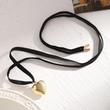 Adjustable Love Heart Pendant Necklace Y2K Jewel