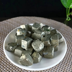 100G Natural Pyrite Crystal Fool Mineral Specimen Ore Strange Stone Decoration