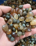 100G Raw Gemstone Natural Alxa Gobi Agate Sugar Heart Vein Stone