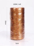100M DIY Silver Rope String Macrame Cord Sewing Twine Home Decoration
