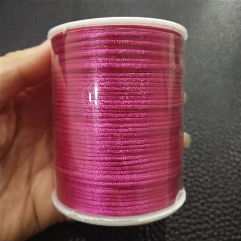 100M/Lot Satin Cords 1.5mm DIY String Accesories Baby Silicone Teething