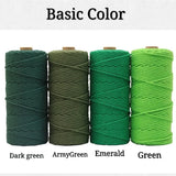 100M Macrame Rope Twisted String Colorful Cotton Rope DIY Craft
