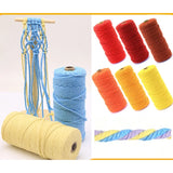 100M Macrame Rope Twisted String Colorful Cotton Rope DIY Craft