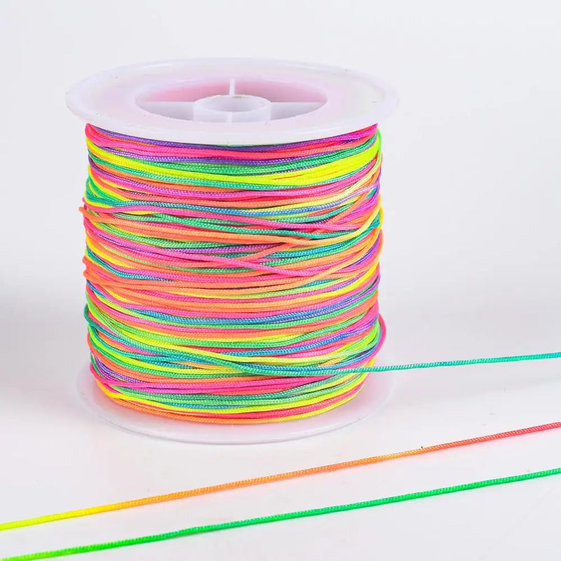 100M Rainbow Beading Cord 0.8mm Stretch String for DIY Jewelry Making