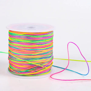 100M Rainbow Beading Cord 0.8mm Stretch String for DIY Jewelry Making
