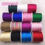 0.8mm RED Nylon Cord Thread Chinese Knot Macrame DIY Beading Thread #00A