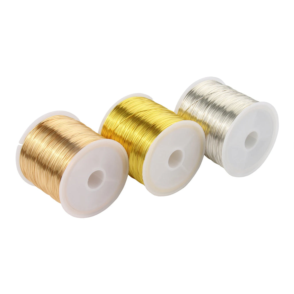 100M/Roll Silver Copper Wire for DIY Bracelet Necklace Colorfast Beading
