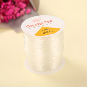 100M Plastic Crystal DIY Beaded Elastic Cord Jewelry String