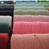100M/roll 3 4mm Colorful Macrame Cotton Cord Rope Sewing Twine Thread String
