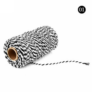 100M Cotton Thread Rope String Twine Red Green for DIY Jewelry Packaging