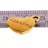 100PC Love Grandma Heart Charms DIY Necklace Bracelet