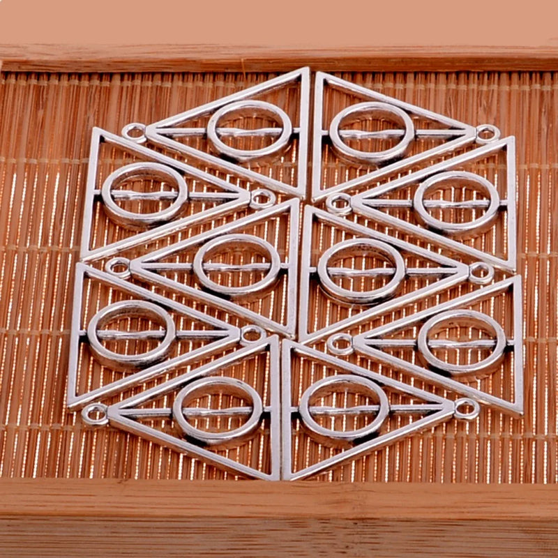 100PC/Lot Triangle Charms Pendants DIY Jewelry Making Finding
