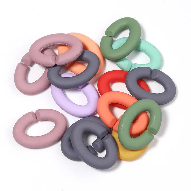 100PC 16x12mm Acrylic Link Chain Charms for Earring Bag Bracelet