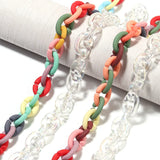 100PC 16x12mm Acrylic Link Chain Charms for Earring Bag Bracelet