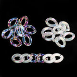 100PC Acrylic Chain Open Ring Charms Diy Buckle Acrylic Beads For Jewelry