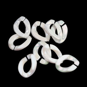 100PC Acrylic Chain Open Ring Charms Diy Buckle Acrylic Beads For Jewelry
