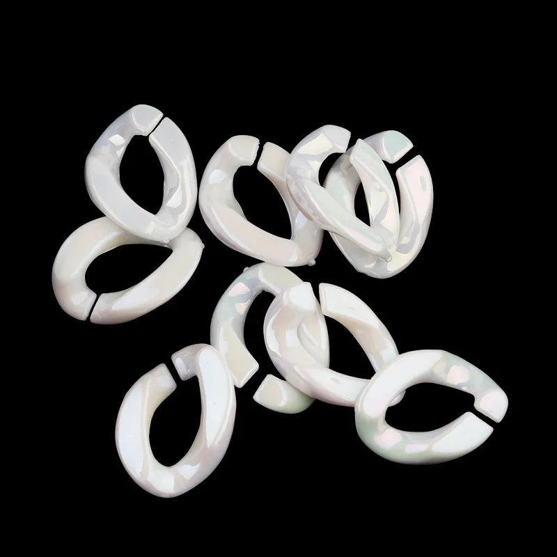100PC Acrylic Chain Open Ring Charms Diy Buckle Acrylic Beads For Jewelry
