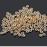 100PC Copper Plated DIY Round Wheel Bead Spacer Bracelet Accessory