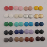 100PCS 1.5cm Faux Leather Covered Button Beads DIY Hair Accessories
