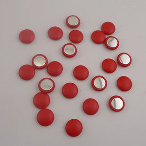 100PCS 1.5cm Faux Leather Covered Button Beads DIY Hair Accessories