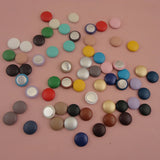 100PCS 1.5cm Faux Leather Covered Button Beads DIY Hair Accessories