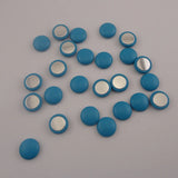 100PCS 1.5cm Faux Leather Covered Button Beads DIY Hair Accessories