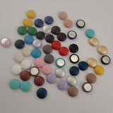 100PCS 1.5cm Faux Leather Covered Button Beads DIY Hair Accessories