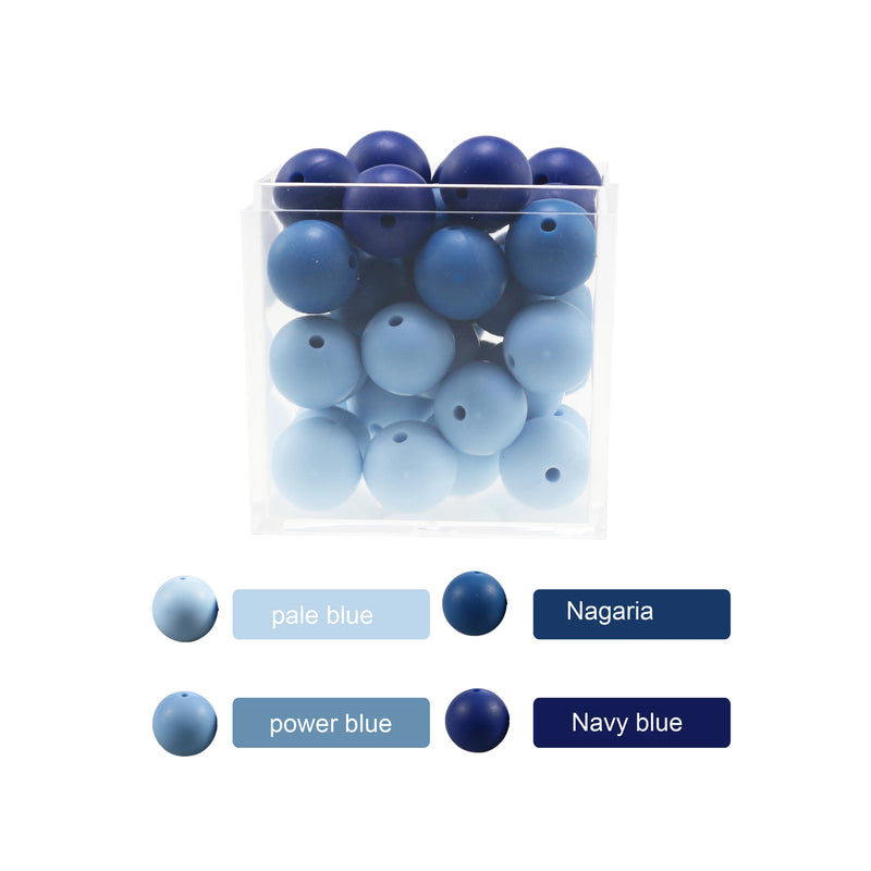 100PCS Silicone Teething Beads Baby Nursing Necklace Food Chew BPA Teether