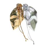 100PCS 10x12CM Jewelry Pouches Silver Foil Cloth Drawstring Velvet Gift Bag