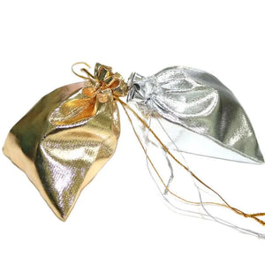 100PCS 10x12CM Jewelry Pouches Silver Foil Cloth Drawstring Velvet Gift Bag
