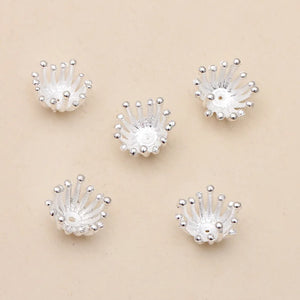 100PCS 11mm Metal Alloy Flowers Bead Caps for Jewelry Making