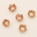 100PCS 11mm Metal Alloy Flowers Bead Caps for Jewelry Making