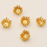 100PCS 11mm Metal Alloy Flowers Bead Caps for Jewelry Making