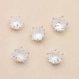100PCS 11mm Metal Alloy Flowers Bead Caps for Jewelry Making