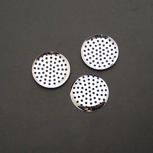 100PCS Rhodium Iron Weave Beads Hole Disk DIY Jewelry Findings