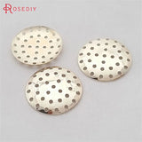 100PCS Rhodium Iron Weave Beads Hole Disk DIY Jewelry Findings