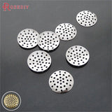 100PCS Rhodium Iron Weave Beads Hole Disk DIY Jewelry Findings