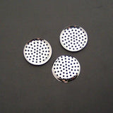 100PCS Rhodium Iron Weave Beads Hole Disk DIY Jewelry Findings