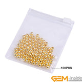 100PCS 18 Yellow Hypoallergenic Spacer Beads Jewelry Making 2.5mm-8mm