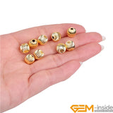 100PCS 18 Yellow Hypoallergenic Spacer Beads Jewelry Making 2.5mm-8mm