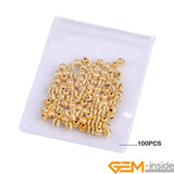 100PCS 18 Yellow Hypoallergenic Spacer Beads Jewelry Making 2.5mm-8mm