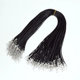 100PCS 2MM Wax Cord Necklace Lobster Clasp Jewelry Charms