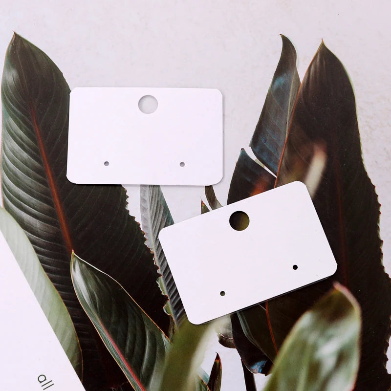 100PCS Blank Stud Earring HangTag Card Jewelry Display Card