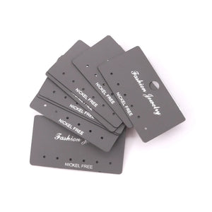 100PCS Gray Plastic Jewelry Display Earring Cards