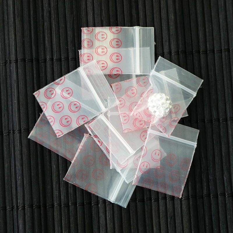 100PCS 3.5x5CM Zip Lock Bags Clear Poly Bag Reclosable Plastic Small