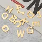 100PCS 304 Stainless Steel Letter Charms A~Z 11x6~12x0.8mm Hole: 1mm