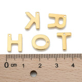 100PCS 304 Stainless Steel Letter Charms A~Z 11x6~12x0.8mm Hole: 1mm