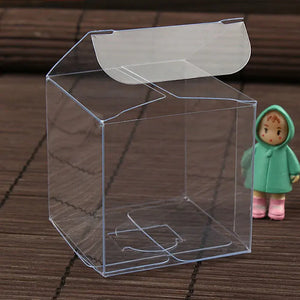 100PCS 4x4x4cm Waterproof Clear PVC Boxes for Food/Jewelry/Candy/Gift