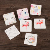 100PCS 5x5cm Earring Hang Tag Card Jewelry Display Packing Card