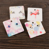 100PCS 5x5cm Earring Hang Tag Card Jewelry Display Packing Card